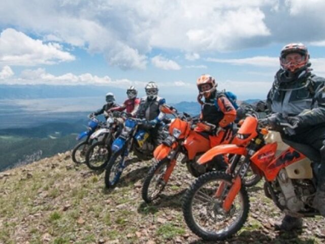 High altitude motorcycle riders