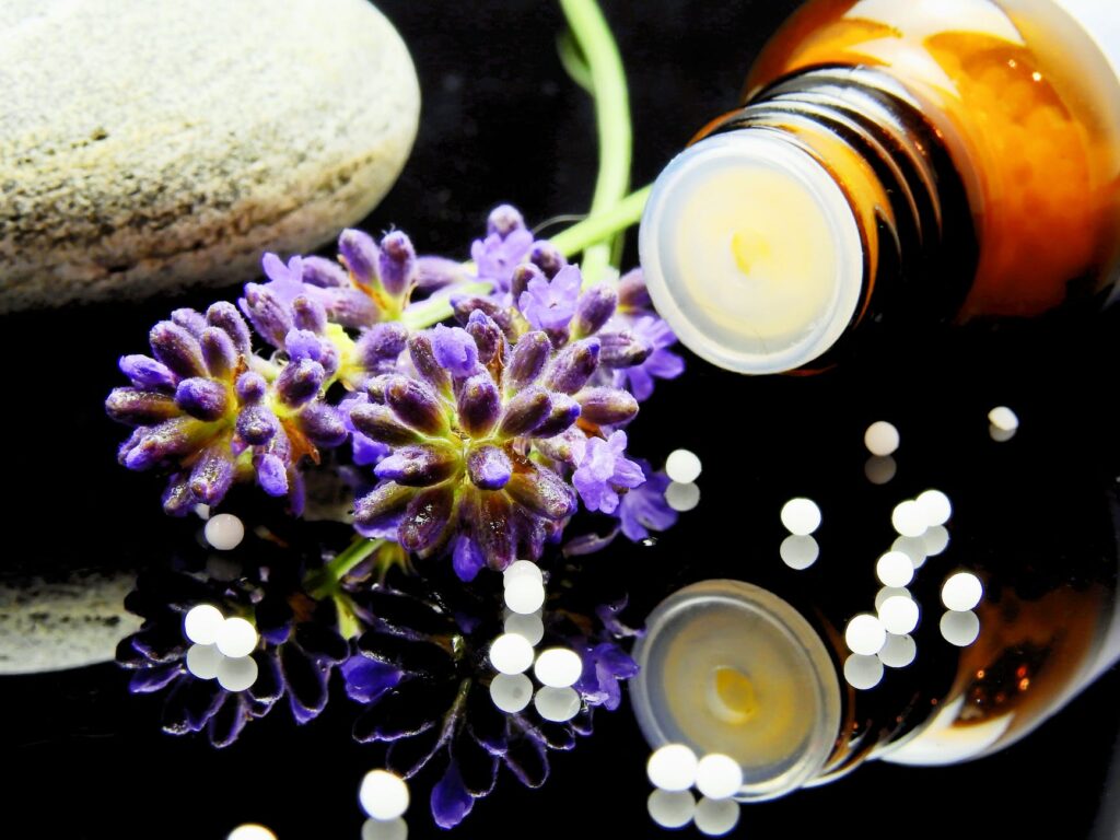 healthcare speaker on alternative medicine green purple flower